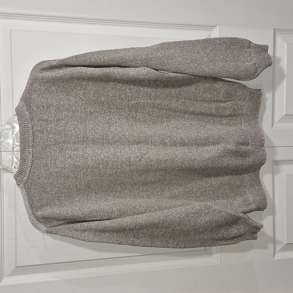 Haggar Tour cotton pullover crewneck sweater - L - beige brown off-white -golfer - Picture 6 of 6